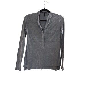 bcbg max azria Gray Long Sleeve Shirt Women's Size XXS